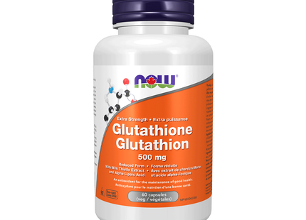 NOW - Glutathion 500 mg avec silymarine et ALA | 60 capsules