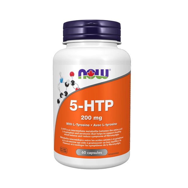 NOW - 5-HTP 200 mg + Tyrosine | 60 gélules
