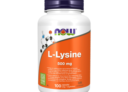 NOW - L-Lysine 500 mg | 100 Veg Capsules