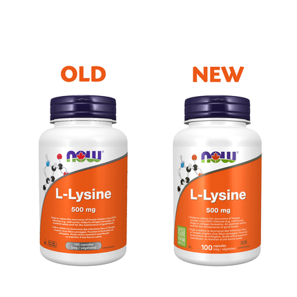 NOW - L-Lysine 500 mg | 100 Veg Capsules