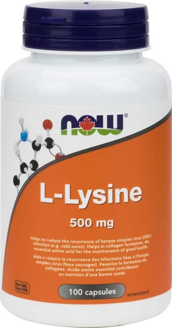 NOW L-Lysine 500mg | 100 Caps