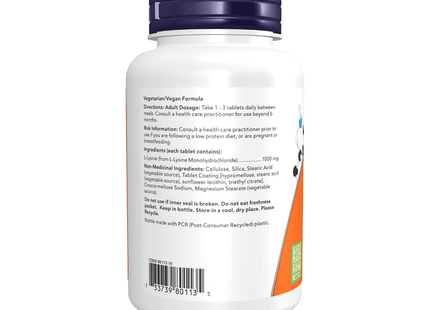 NOW L-Lysine 1000 mg | 100 capsules
