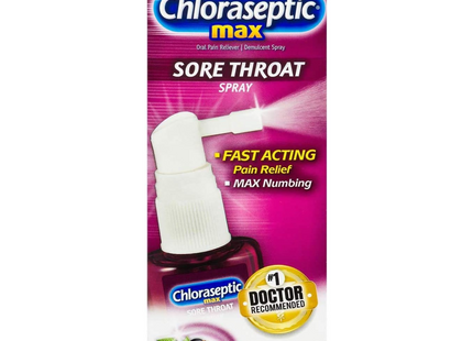 Chloraseptic - Max Temporary Sore Throat Relief Spray with Coating Protection - Wild Berries | 30 ml