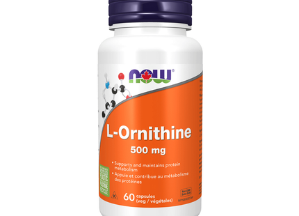 NOW - L-Ornithine 500 mg | 60 Veg Capsules