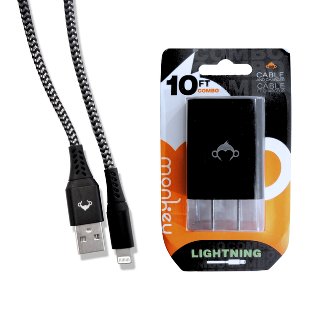 Monkey - 10FT Combo Cable & Charger Lightning