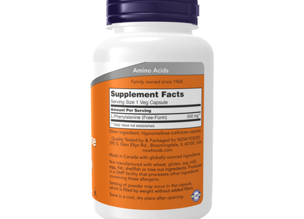 NOW - L-Phenylalanine 500 mg | 120 Capsules