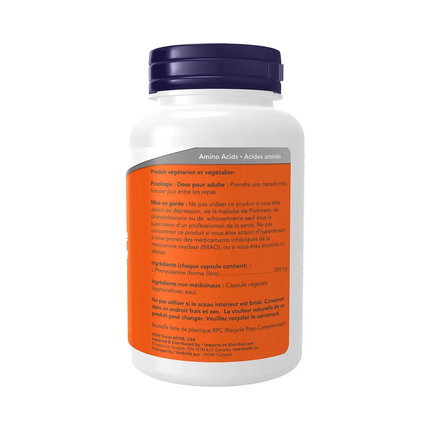 NOW - L-Phenylalanine 500 mg | 120 Veg Capsules