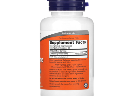 NOW - L-Proline 500 mg | 120 Capsules