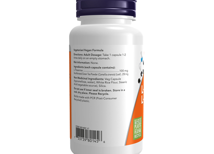 NOW - L-Theanine 100 mg Capsules | 100 Capsules