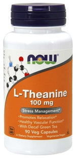 NOW L-Theanine 100 mg Capsules | 100 Capsules