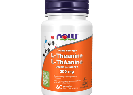 NOW - L-Théanine 200 mg avec inositol 100 mg | 60 capsules
