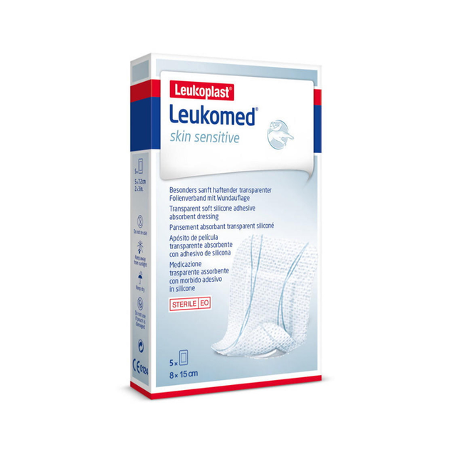 Leukomed - Pansement stérile pour peau sensible 8 x 15 cm | Paquet de 5