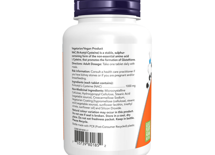 NOW - Extra Strength NAC 1,000 mg | 120 Tablets