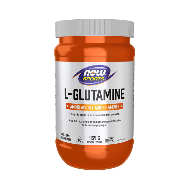 NOW Sports, L-Glutamine Pure en Poudre, Transporteur d'azote, Acide aminé | 454 g