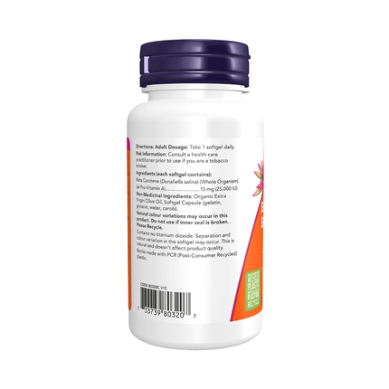 NOW - Beta Carotene 25,000 IU | 90 Softgels