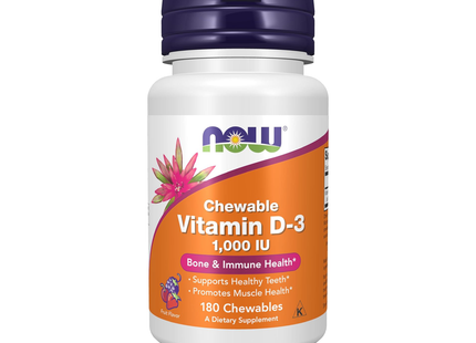 NOW - Vitamin D-3 1,000 IU Chewable | 180 Lozenges