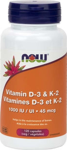 NOW Vitamin D3 & K2 | 120 Caps
