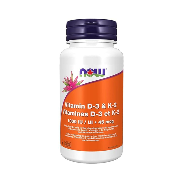 NOW Vitamine D3 et K2 | 120 capsules