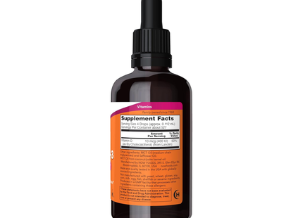 NOW - Kids Vit D-3 Liquid Drops 100 IU | 60 mL