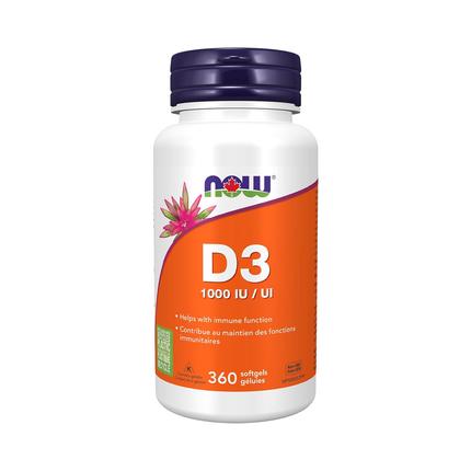 NOW - Vitamin D3 1000 IU | 360 Softgels