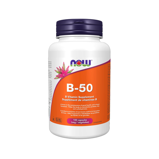 NOW Supplément de vitamine B-50 | 100 Gélules