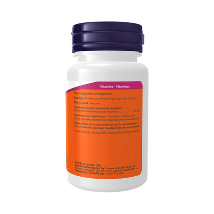 NOW - Vitamin B1 100 mg | 100 Tablets