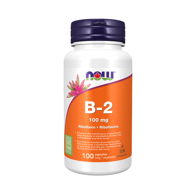 NOW Vitamine B2 100 mg | 100 capsules