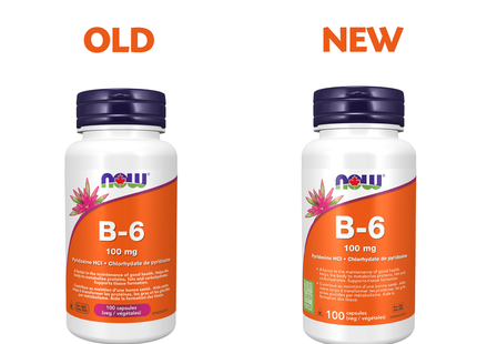 NOW - Vitamin B6 100 mg | 100 Veg Capsules