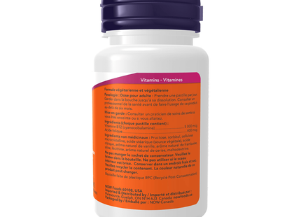 NOW - B-12 5000 mcg with Folic Acid | 60 Chewable Lozenges