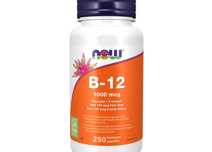 NOW - Vitamin B12 1000 mcg | 250 Chewable Lozenges