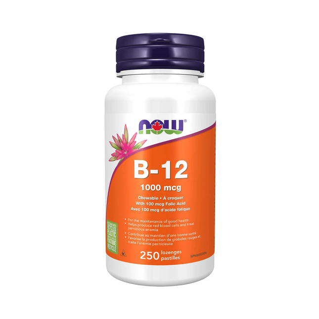 NOW - Vitamin B12 1000 mcg | 250 Chewable Lozenges