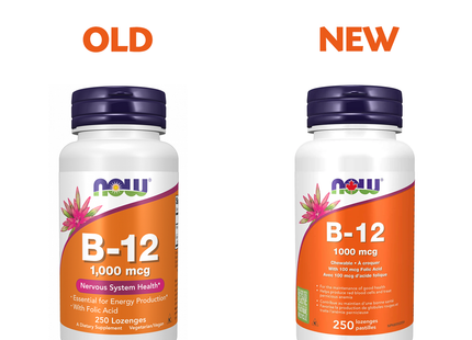 NOW - Vitamin B12 1000 mcg | 250 Chewable Lozenges