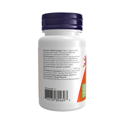 NOW - Biotin 1000 mcg | 100 Veg Capsules