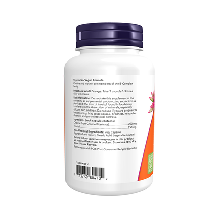 NOW - Choline & Inositol | 100 Caps