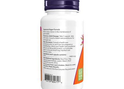 NOW - Biotin 5000 mcg | 60 Veg Capsules