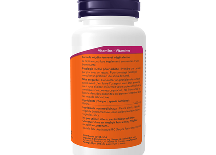 NOW - Biotin 5000 mcg | 60 Veg Capsules
