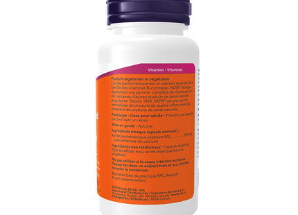 NOW - Pantothenic Acid 500 mg | 100 Caps