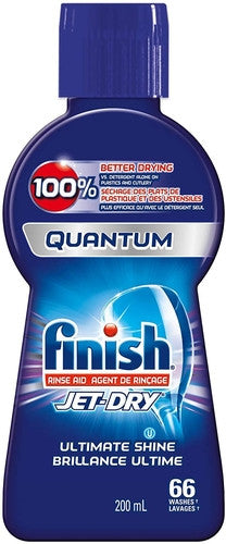 Finish - Agent de rinçage Jet Dry - Quantum - Agent de rinçage et de séchage pour lave-vaisselle | 200 ml