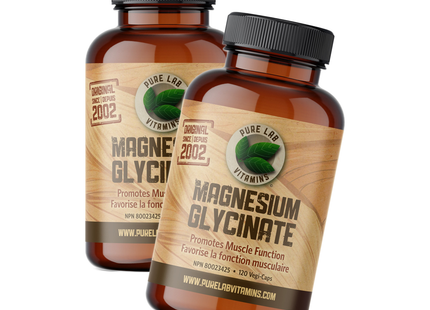 2-PACK! Pure Lab - Magnesium Glycinate 165MG | 120 Vegi-Caps