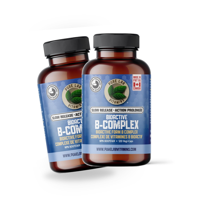 2-PACK! Pure Lab Vitamins - Slow Release Bioactive B Complex | 120 Vegi-Caps*