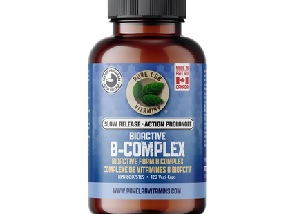 Pure Lab Vitamins - Slow Release Bioactive B Complex  | 120 Vegi-Caps*