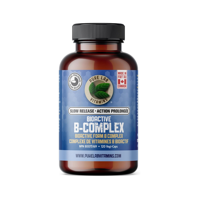 Vitamines Pure Lab – Complexe B bioactif à libération lente | 120 Végé-Caps*