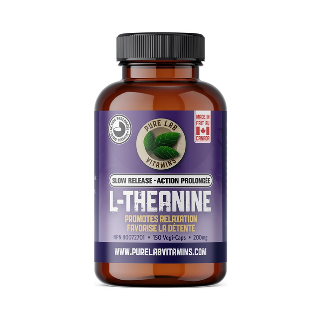 Pure Lab L-Theanine 200mg, Slow Release | 150 Capsules