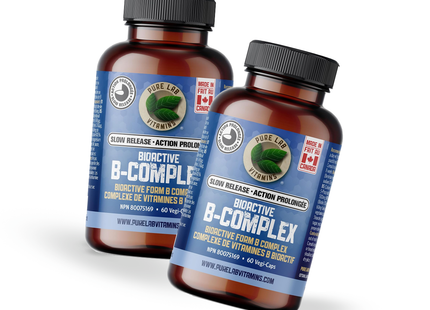 LOT DE 2 ! Pure Lab - Complexe B bioactif, à libération lente | 60 gélules