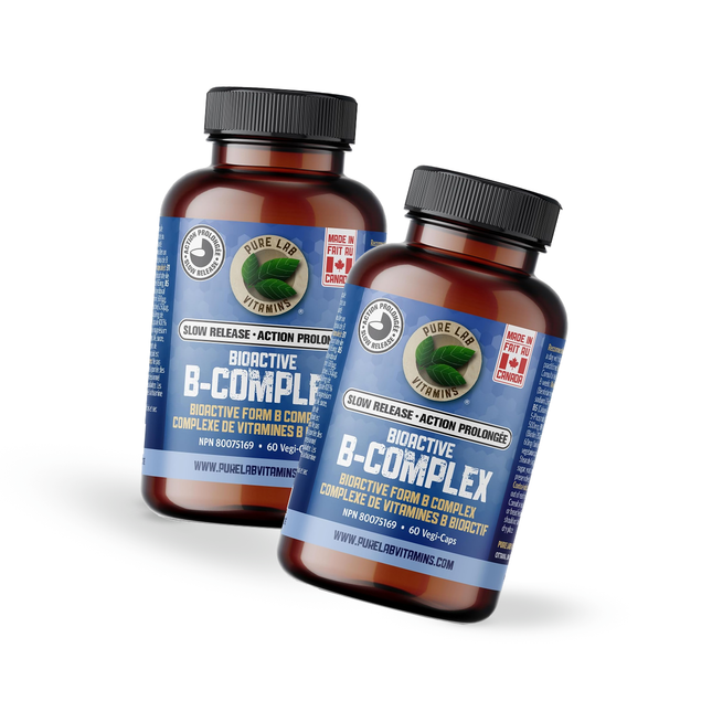2-PACK! Pure Lab - Bioactive B Complex, Slow Release | 60 Capsules