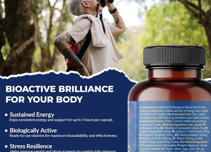 Pure Lab - Bioactive B Complex, Slow Release | 60 Capsules