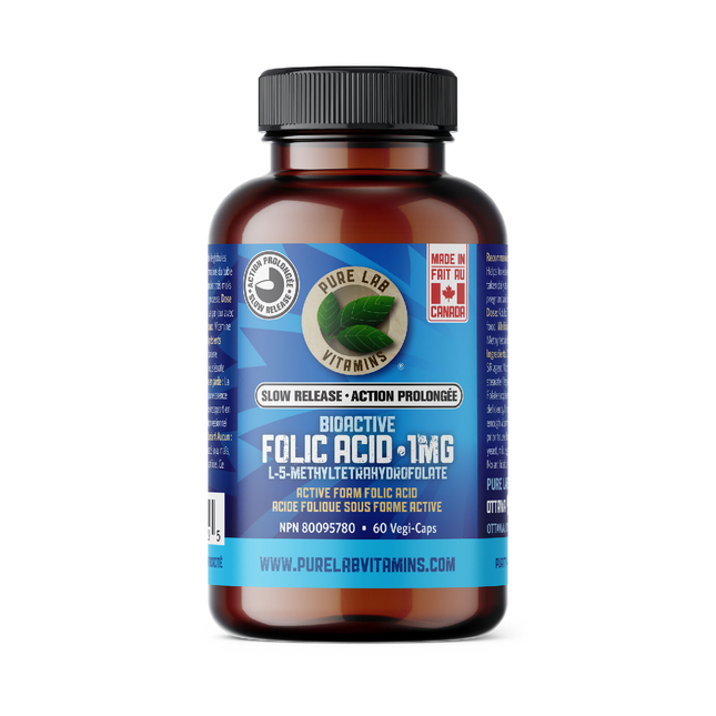Pure Lab - Slow Release Bioactive Folic Acid | 60 Vegi-Caps
