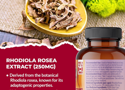 Pure Lab - Rhodiola 250mg | 60 Capsules