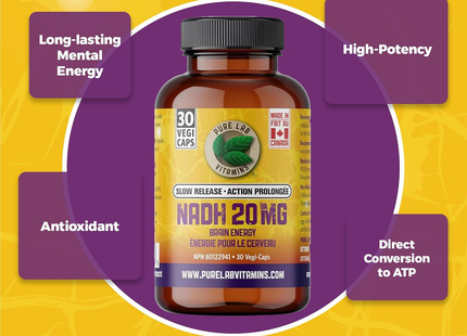 Pure Lab - NADH 20mg - Slow Release | 30 Capsules