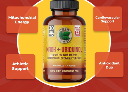 Pure Lab - NADH 10mg + Ubiquinol 40 mg | 30 Capsules